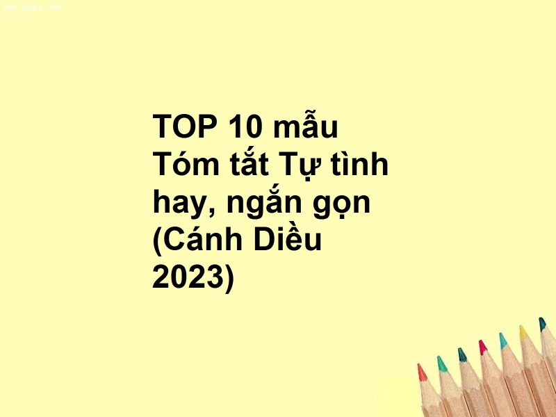 TOP 10 mẫu Tóm tắt Tự tình hay, ngắn gọn (Cánh Diều 2023)