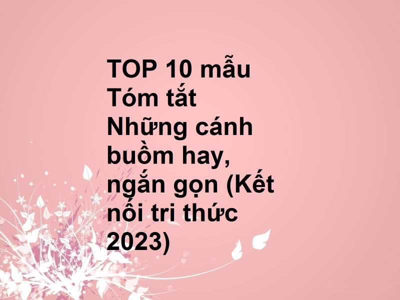 TOP 10 mẫu Tóm tắt Những cánh buồm hay, ngắn gọn (Kết nối tri thức 2023)