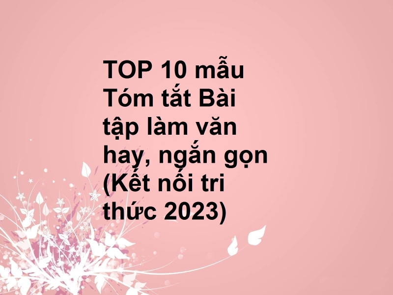 TOP 10 mẫu Tóm tắt Bài tập làm văn hay, ngắn gọn (Kết nối tri thức 2023)