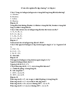 15 câu trắc nghiệm Ôn tập chương 7 Kết nối tri thức (có đáp án 2023) CHỌN LỌC