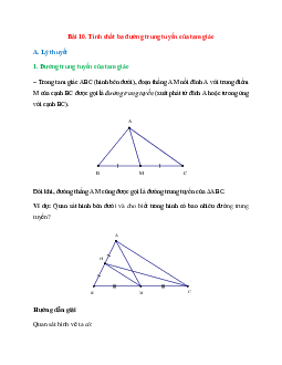 Lý thuyết Tính chất ba đường trung tuyến của tam giác (Cánh Diều) Toán 7