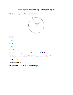 50 bài tập trắc nghiệm Ôn tập Chương 3 (có đáp án)