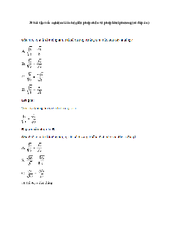 30 bài tập trắc nghiệm Liên hệ giữa phép nhân và phép khai phương (có đáp án)