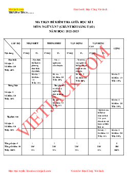 Top 20 Đề thi Giữa học kì 1 Ngữ Văn lớp 7 Chân trời sáng tạo (Có đáp án)