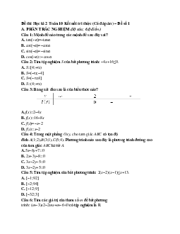 Top 30 Đề thi Học kì 2 Toán 10 (Kết nối tri thức 2024) có đáp án