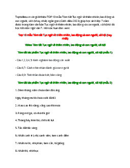 Top 10 mẫu Tóm tắt Tục ngữ về thiên nhiên, lao động và con người, xã hội hay, ngắn gọn (Cánh diều 2023)