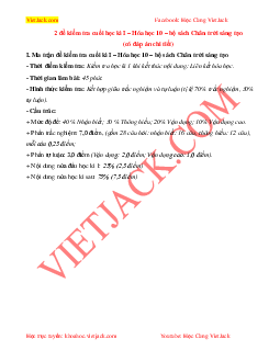 Top 30 Đề thi Học kì 1 Hóa học 10 (Chân trời sáng tạo 2023) có đáp án