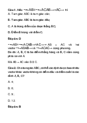 15 câu trắc nghiệm Khái niệm véctơ (Chân trời sáng tạo) có đáp án - Toán 10