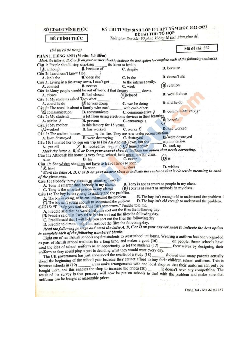 Đề thi chính thức vào 10 môn Tiếng Anh năm 2022 Vĩnh Phúc (có đáp án)