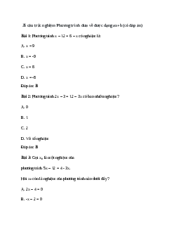35 câu trắc nghiệm Phương trình đưa về được dạng ax+b=0 (có đáp án).docx