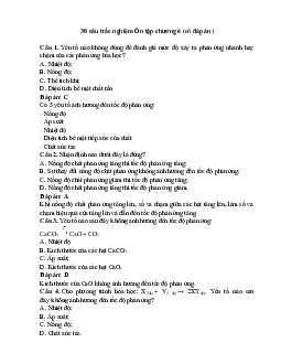 30 câu trắc nghiệm Ôn tập chương 6 Kết nối tri thức (có đáp án 2023) CHỌN LỌC