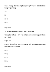 15 câu trắc nghiệm Nhị thức Newton (Chân trời sáng tạo) có đáp án - Toán 10