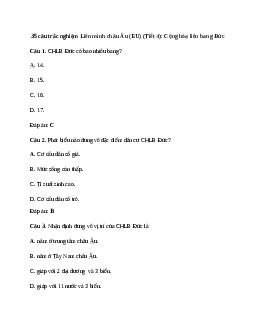 35 câu trắc nghiệm Địa Lí 11 Bài 7 Tiết 4 (có đáp án)