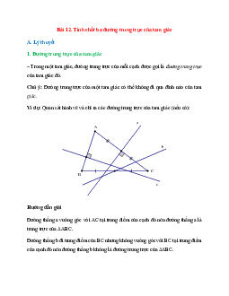 Lý thuyết Tính chất ba đường trung trực của tam giác (Cánh Diều) Toán 7