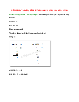 Bài 1.27 trang 19 SGK Toán lớp 6 Tập 1 | Kết nối tri thức