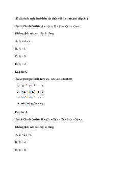 35 câu trắc nghiệm Nhân đa thức với đa thức (có đáp án).docx