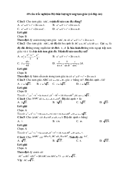 69 câu trắc nghiệm Hệ thức lượng trong tam giác Kết nối tri thức (có đáp án 2023) CHỌN LỌC