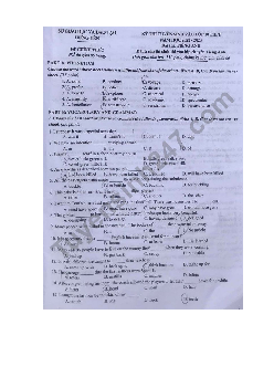 Đề thi chính thức vào 10 chuyên Anh năm 2022 trường THPT Chuyên Hưng Yên (có đáp án)