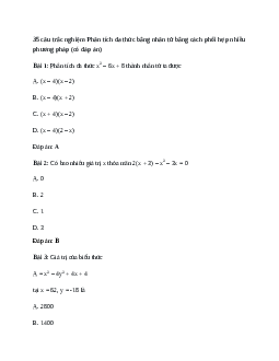 35 câu trắc nghiệm Phân tích đa thức bằng nhân tử bằng cách phối hợp nhiều phương pháp (có đáp án).docx