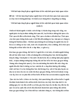 Top 10 mẫu Viết bài luận thuyết phục người khác từ bỏ một thói quen hoặc quan niệm (hay nhất)