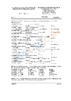 Đề thi thử vào 10 môn Tiếng Anh năm 2023 Trường THPT Lương Ngọc Quyến (Thái Nguyên) (có đáp án)