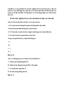50 câu trắc nghiệm Sự ăn mòn kim loại+ (có đáp án) chọn lọc