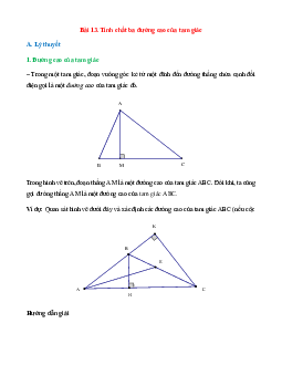 Lý thuyết Tính chất ba đường cao của tam giác (Cánh Diều) Toán 7