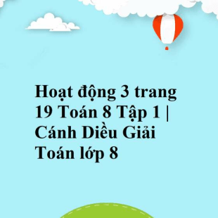 Hoạt Động 3 Trang 19 Toán 8 Tập 1 | Cánh Diều Giải Toán Lớp 8