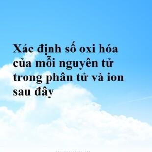 Tính toán số oxi hóa của oh theo quy tắc đơn giản nhất