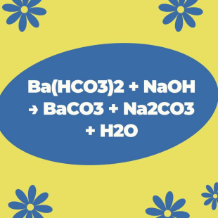 Phản ứng hoá học Ba(HCO3)2 và NaOH tạo ra BaCO3, Na2CO3 và H2O