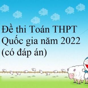 Đề thi Toán THPT Quốc gia năm 2022 (có đáp án)