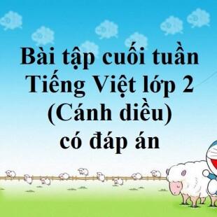 Bài tập cuối tuần Tiếng Việt lớp 2 (Cánh diều) Tuần 25 có đáp án