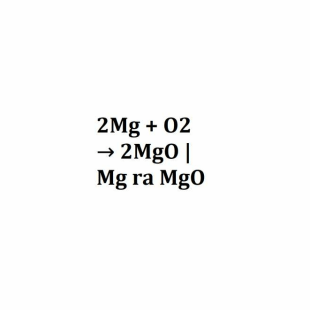 2mg O2 → 2mgo Mg Ra Mgo