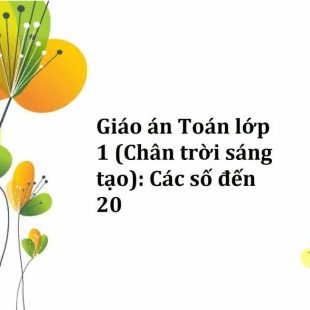 Giáo án Toán lớp 1 (Chân trời sáng tạo 2024): Các số đến 20