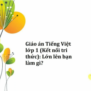 Giáo án Tiếng Việt lớp 1 (Kết nối tri thức): Lớn lên bạn làm gì? 