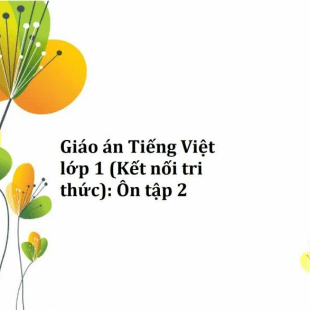 Giáo án Tiếng Việt lớp 1 (Kết nối tri thức): Ôn tập 2 